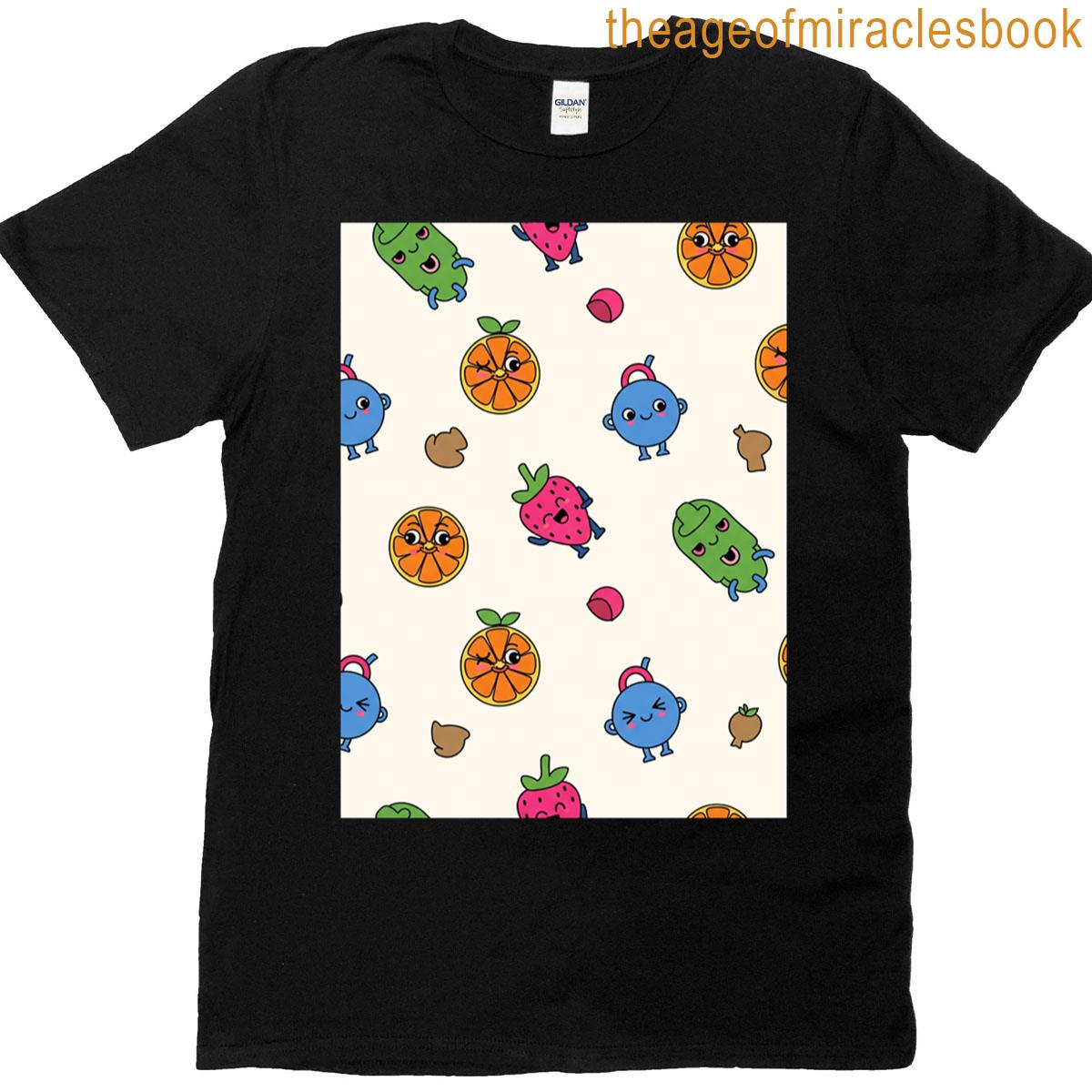 Dopamine Decor Playful Fruit Seamless Pattern T-shirt