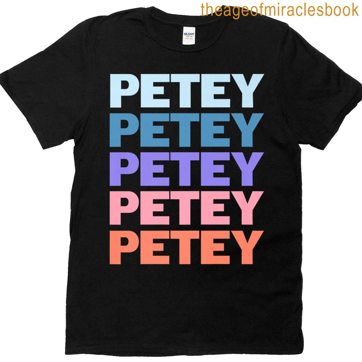 Funny Modern Repeated Text Design Petey Premium T-shirt