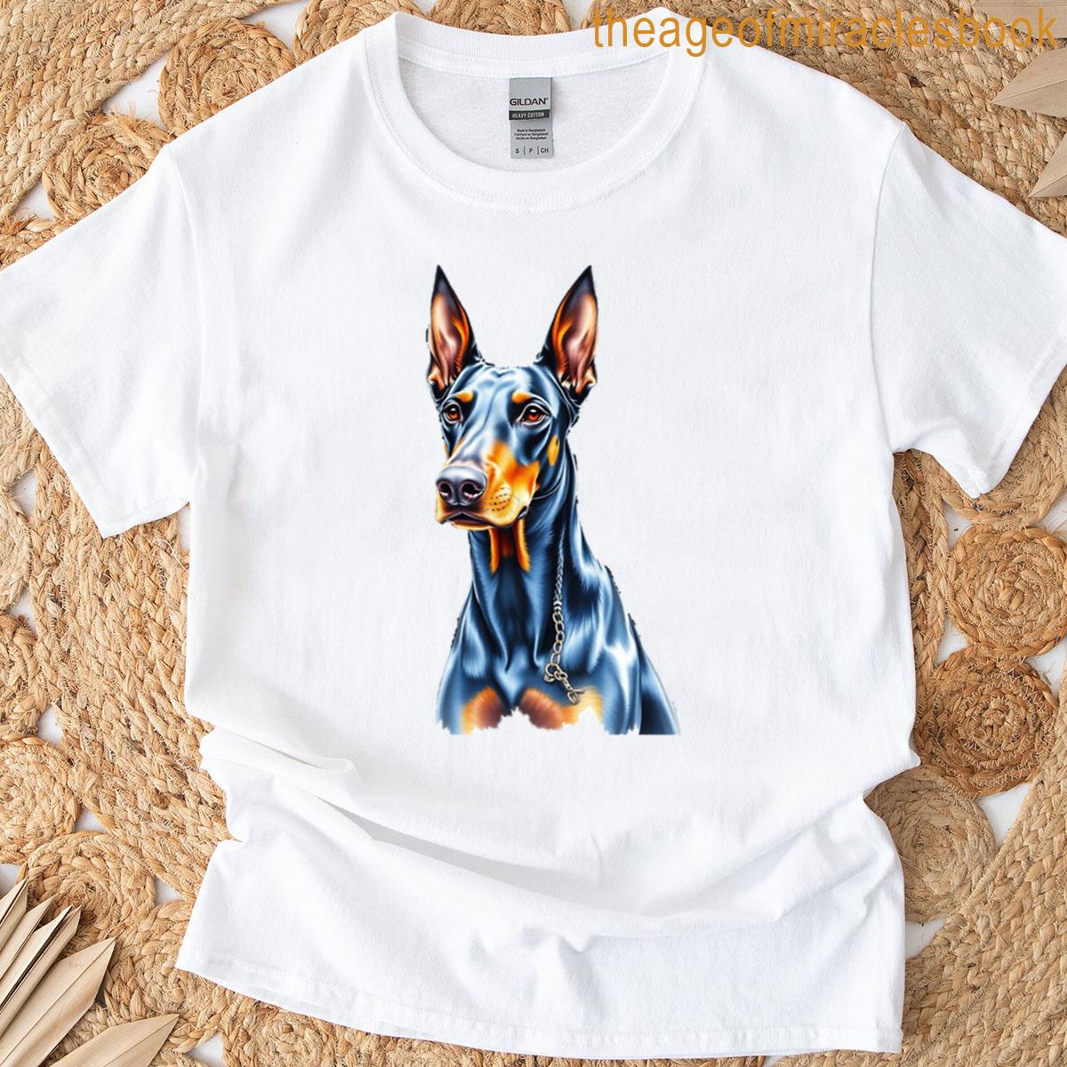 Majestic Doberman With Chain T-shirt