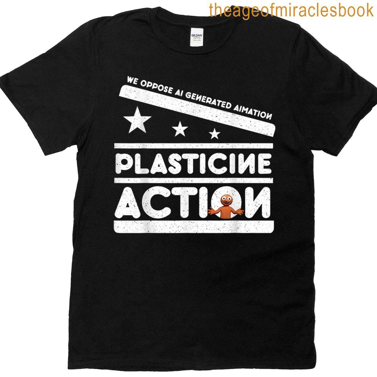 Plasticine Action We Oppose Ai Generated Animation T-shirt