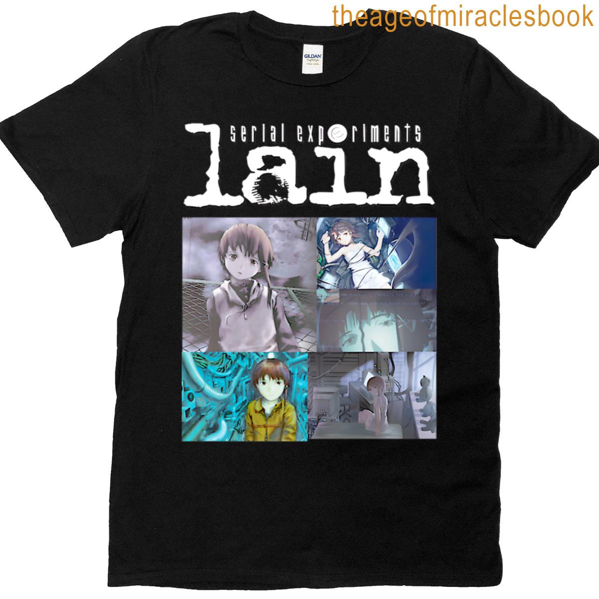 Serial Experiments Lain Vintage Anime Aesthetic Design T-shirt