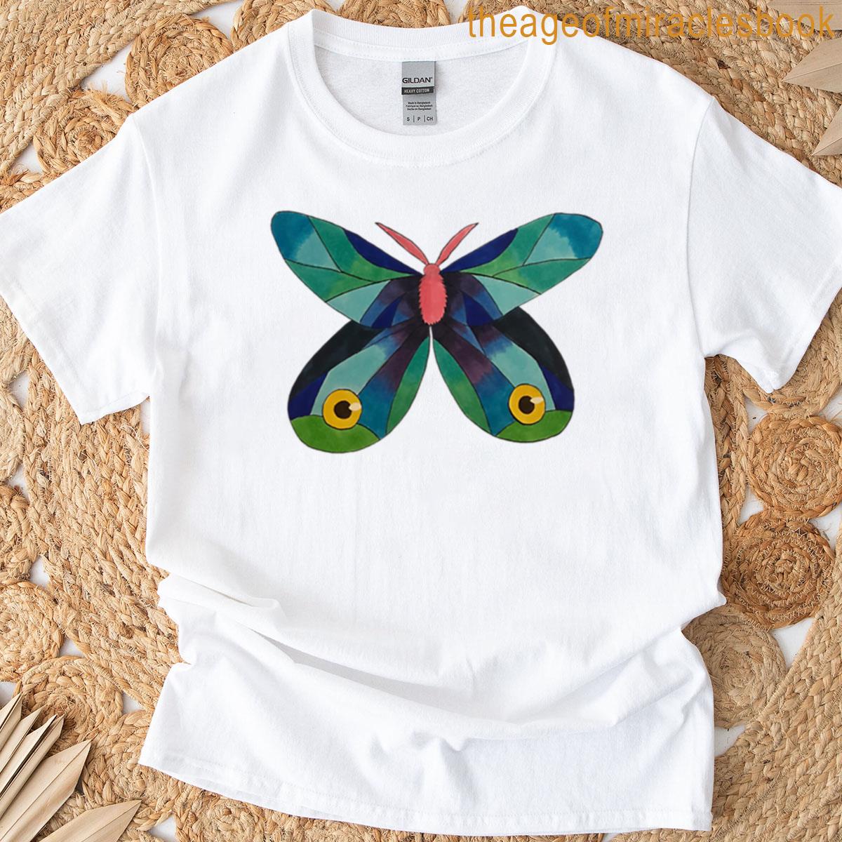 Teal And Green Moth T-shirt