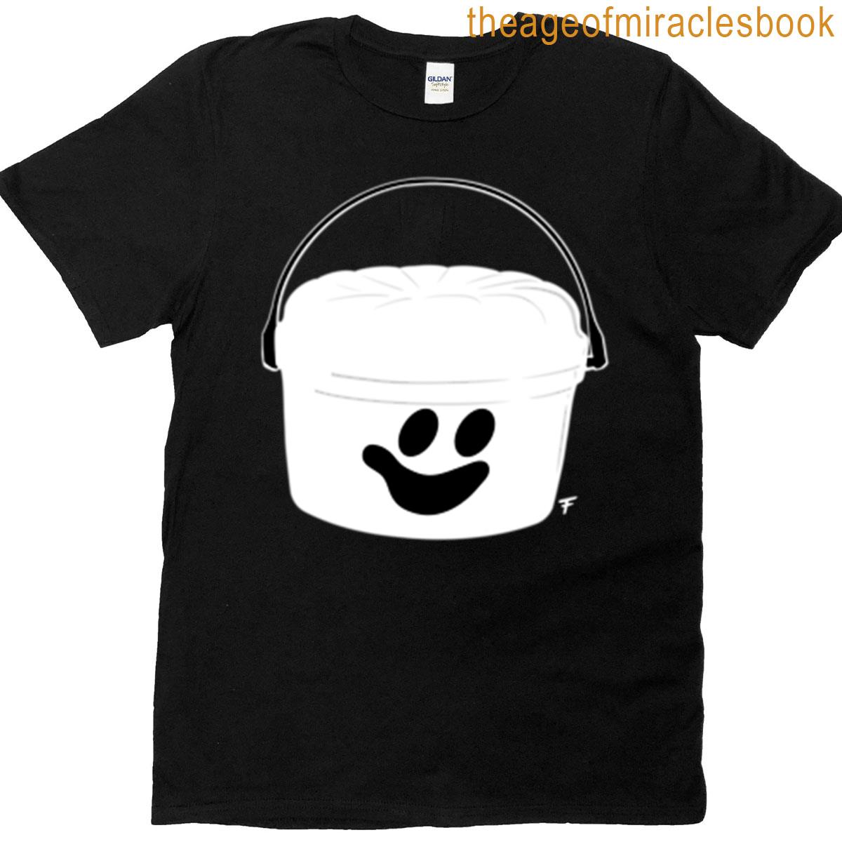 Ghost Boo Bucket – Black Background T-shirt