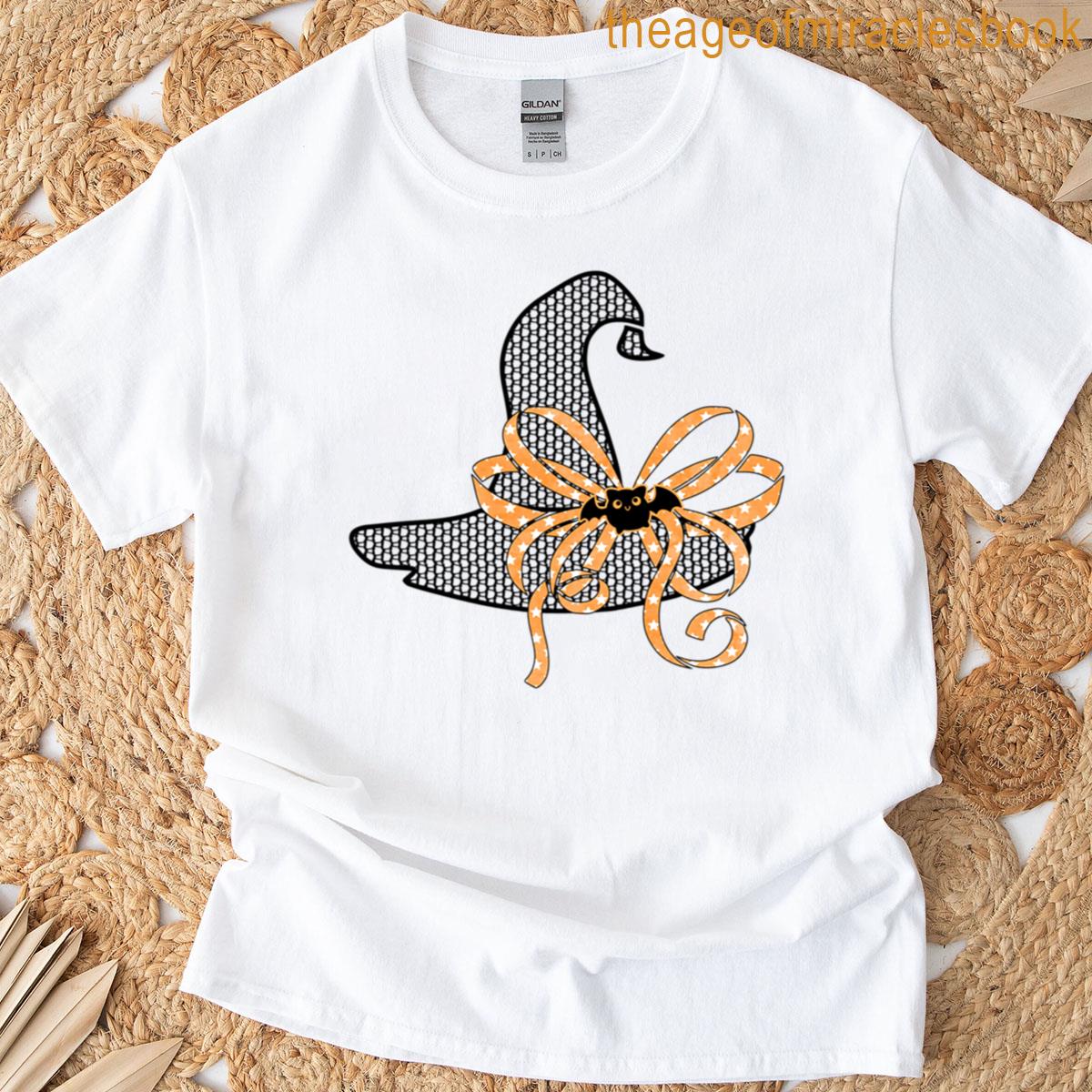 Halloween Witch Hat Ribbon Lace T-shirt
