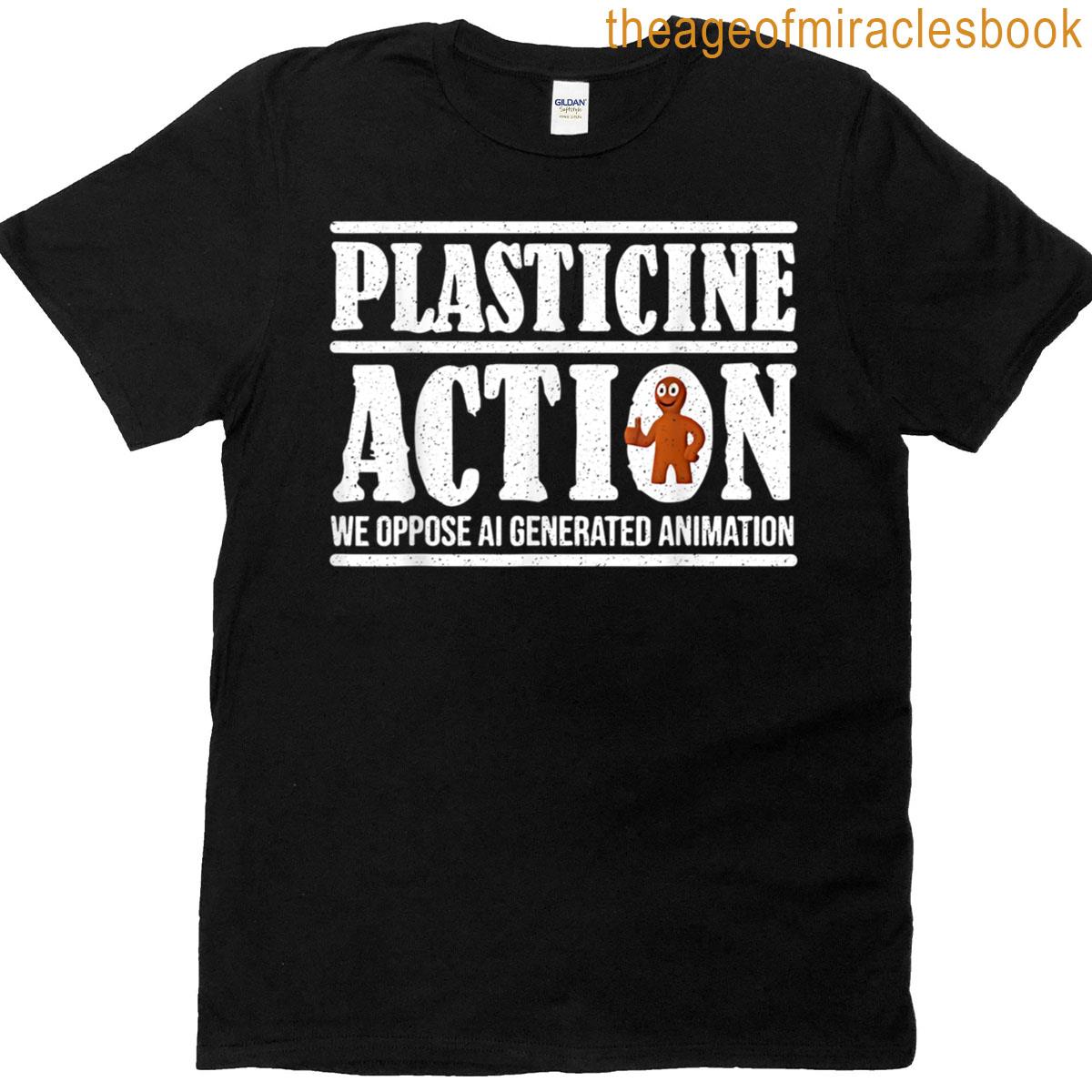 Plasticine Action We Oppose Ai Generated Animation T-shirt