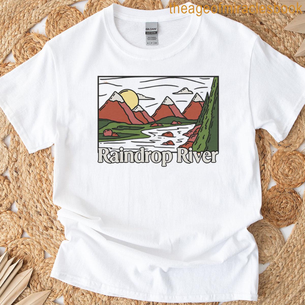 Raindrop River Nature Illustration T-shirt