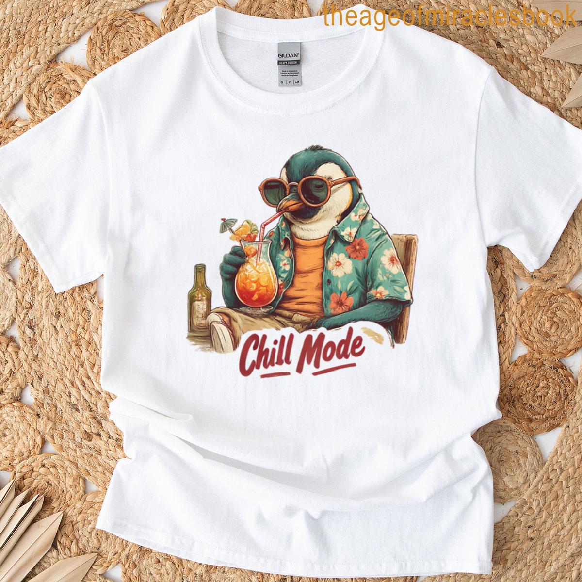 Retro Penguin Chill Mode T-shirt