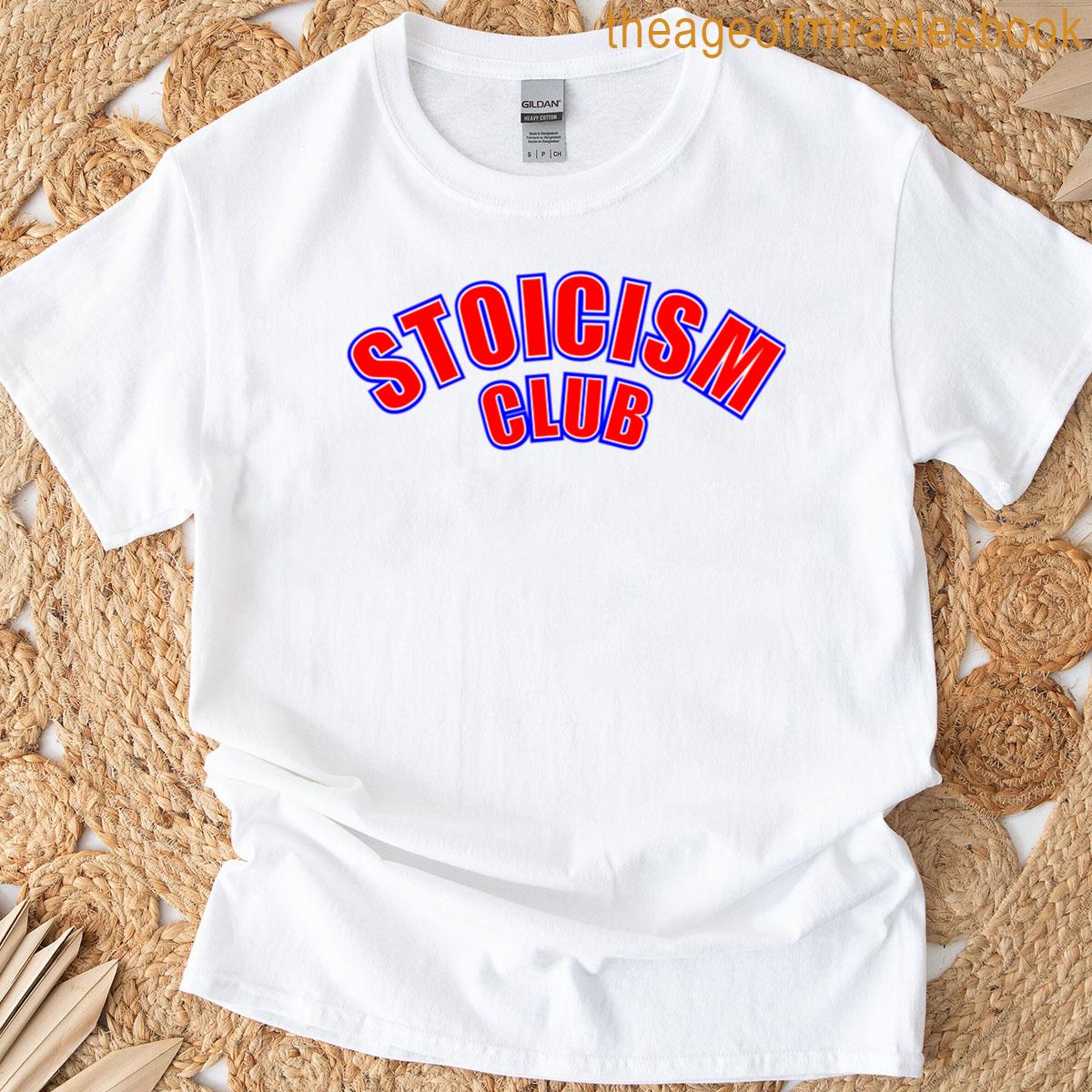 Stoicism Club Bold Typography Design T-shirt