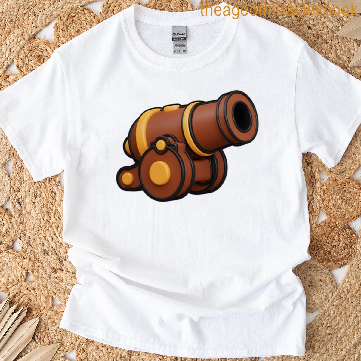 Cartoonish 3d Model Pirate Cannon T-shirt