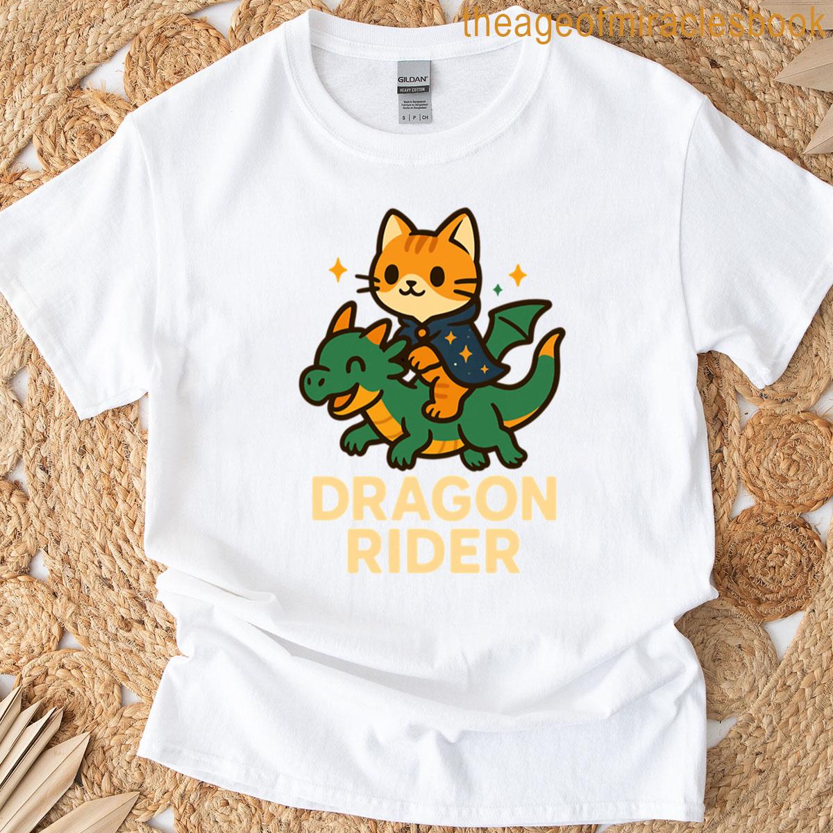 Dragon Rider Cat On Dragon T-shirt