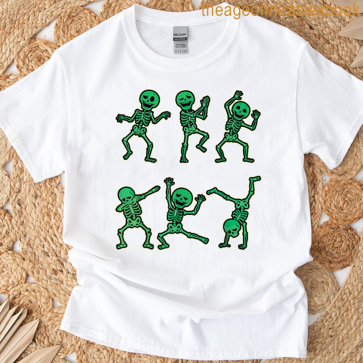 Funny Halloween Trick Or Treating Cool Dancing Skeleton T-shirt