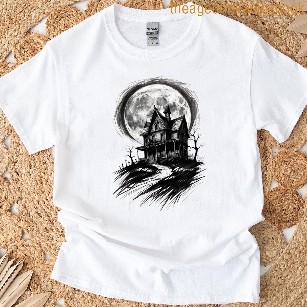 Halloween Creepy Ghost House T-shirt