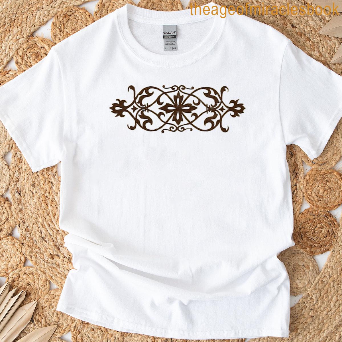 Medieval Manuscript Border Element Medieval Text Decoration T-shirt