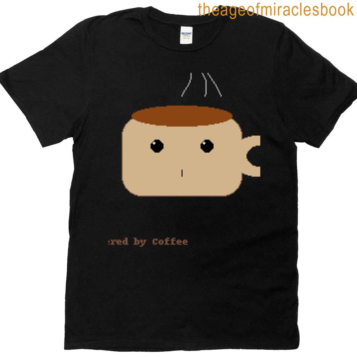 Powered By Coffee Cute Cartoon Mug T-shirt