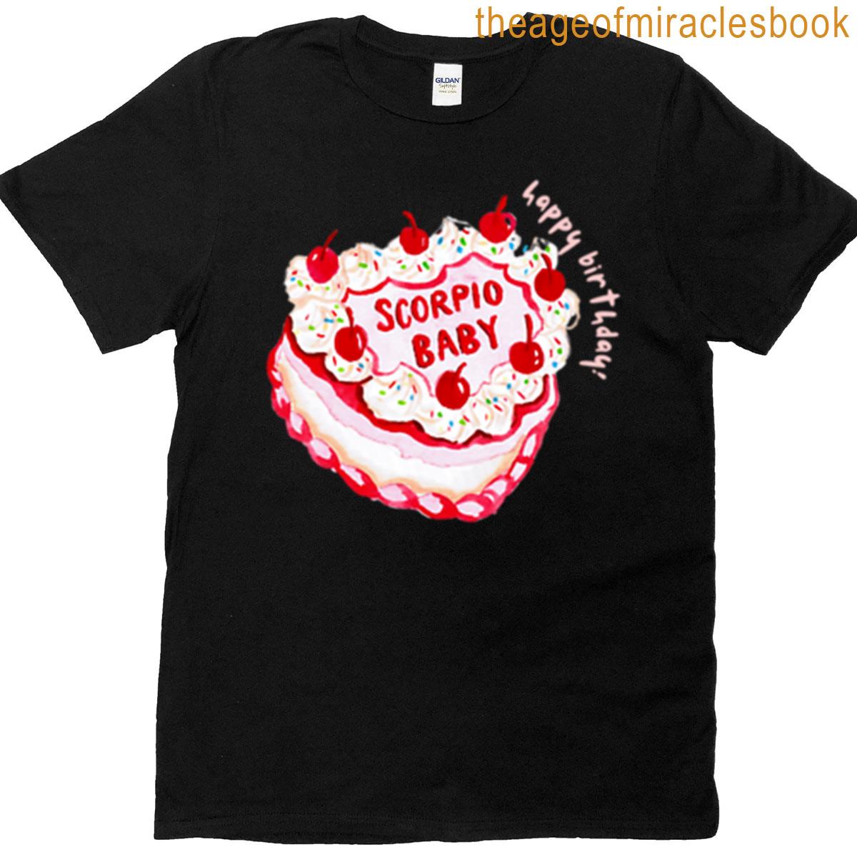 Scorpio Birthday Cake Card T-shirt