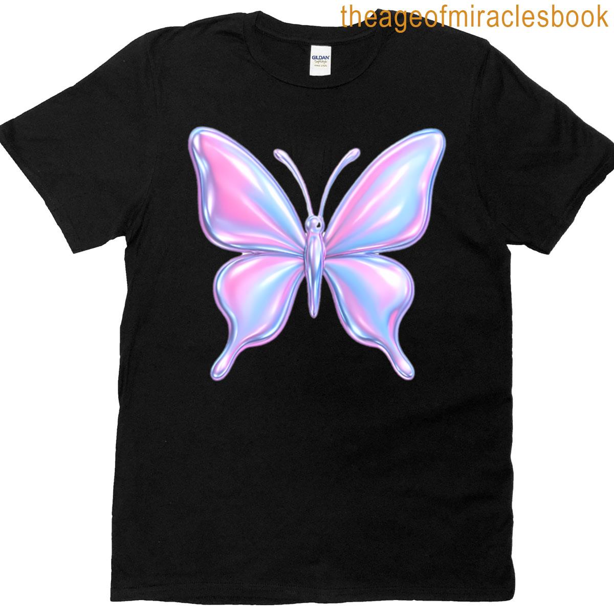 Shiny Holographic Butterfly T-shirt