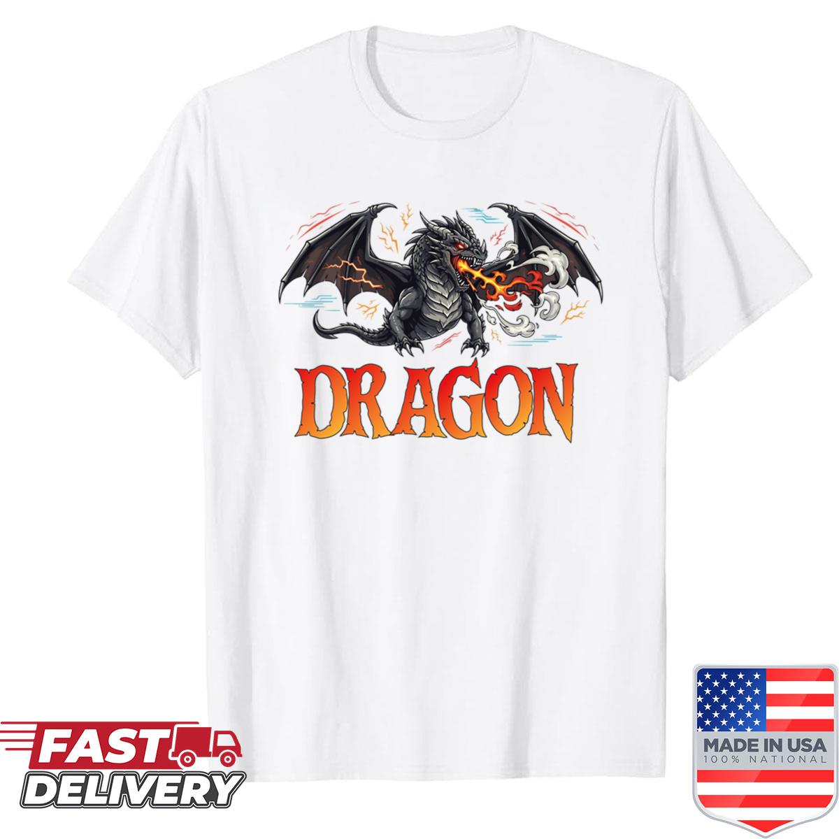 Black Winged Fire Dragon Shirt