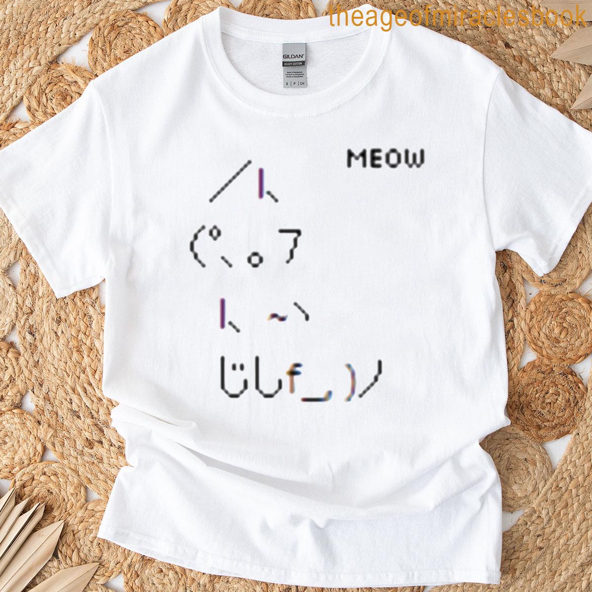 Ascii Kitty Cat Meow Graphic T-shirt