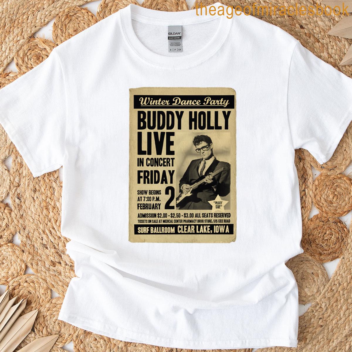 Buddy Holly Concert Poster T-shirt Buddy Holly Concert Poster T-shirt