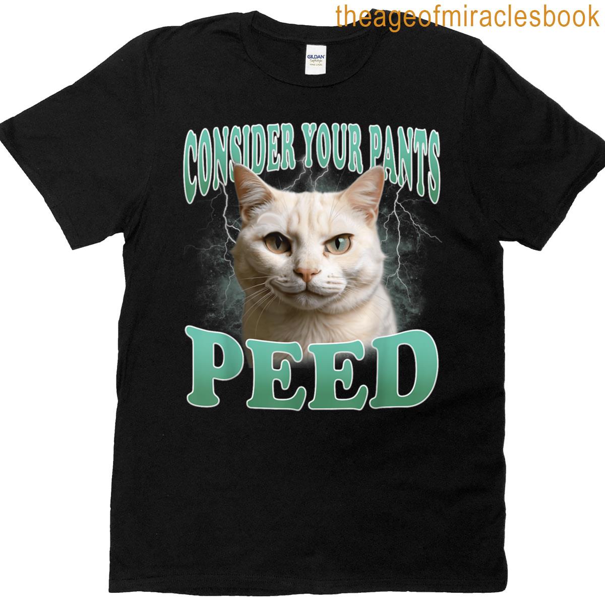 Consider Your Pants Peed Funny Cat Meme Humor Weirdcore T-shirt