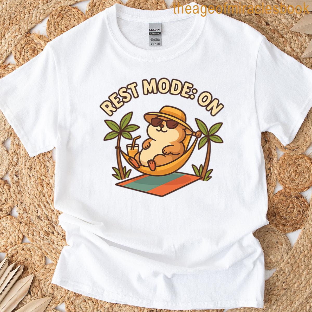 Rest Mode On Chill Hamster Hammock Vibes T-shirt