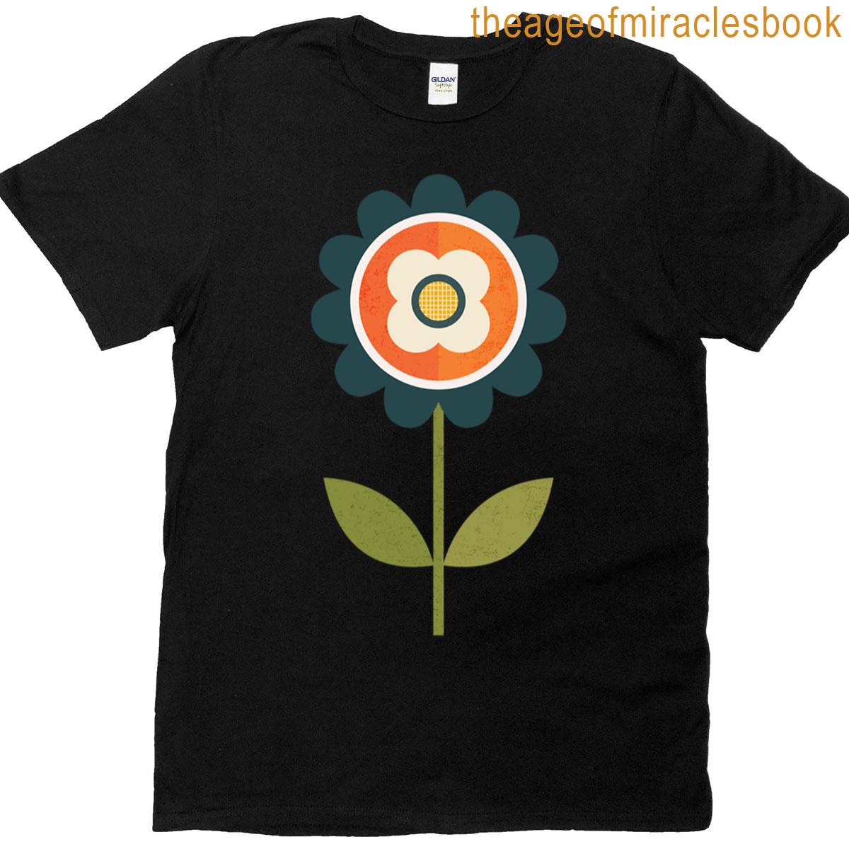 Retro Daisy – Orange And Cream T-shirt