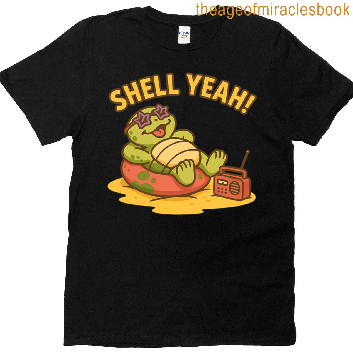 Shell Yeah Funky Turtle With Radio T-shirt