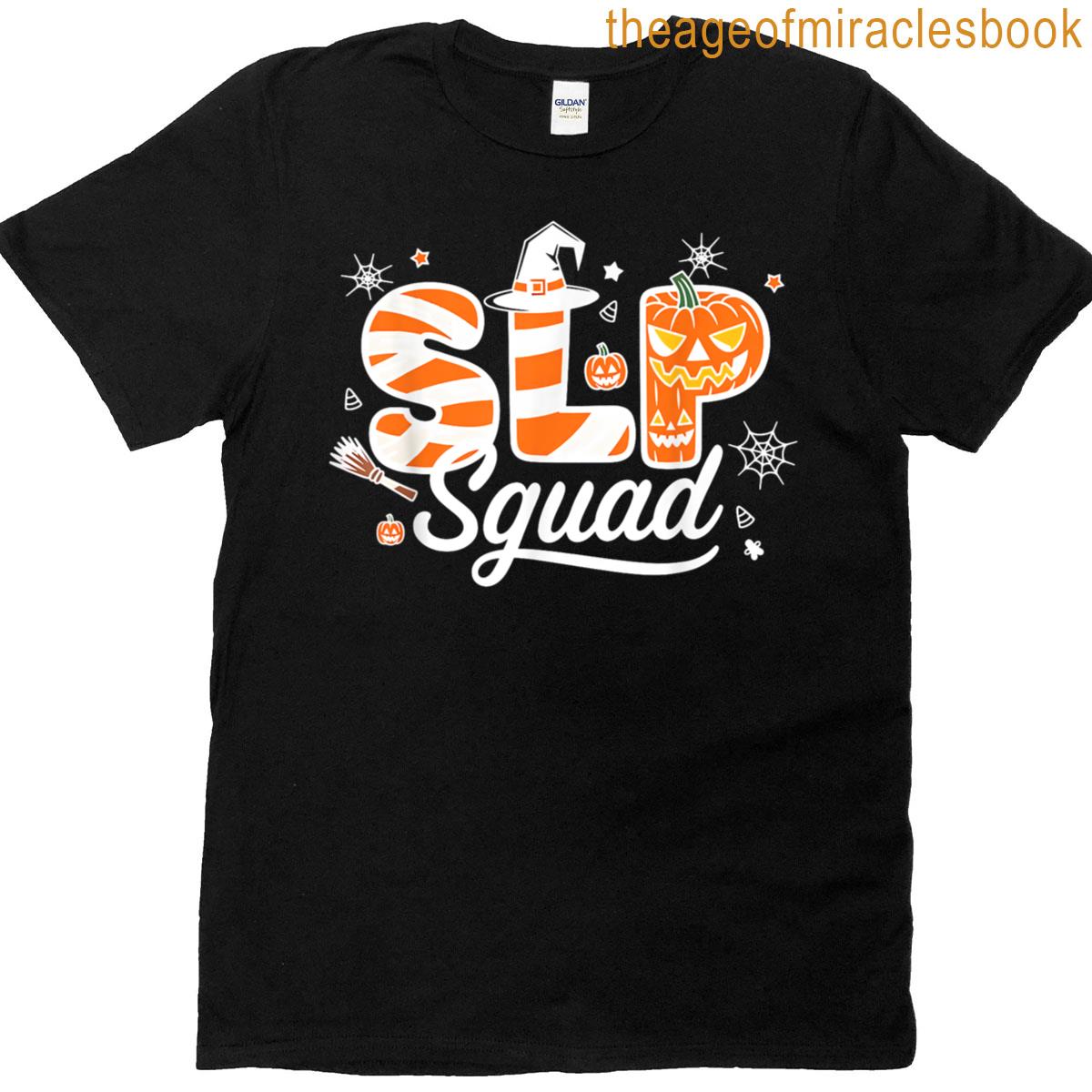 Slp Squad Pumpkin Halloween Speech Language Pathologist T-shirt