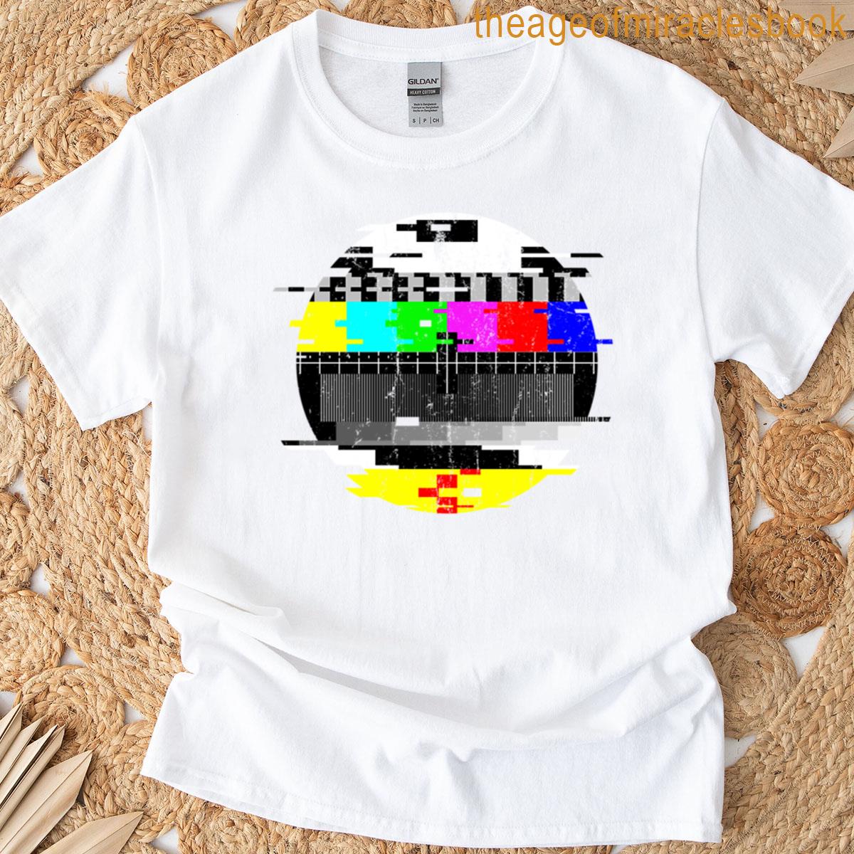 Vintage Glitched Tv Test Pattern Graphic T-shirt
