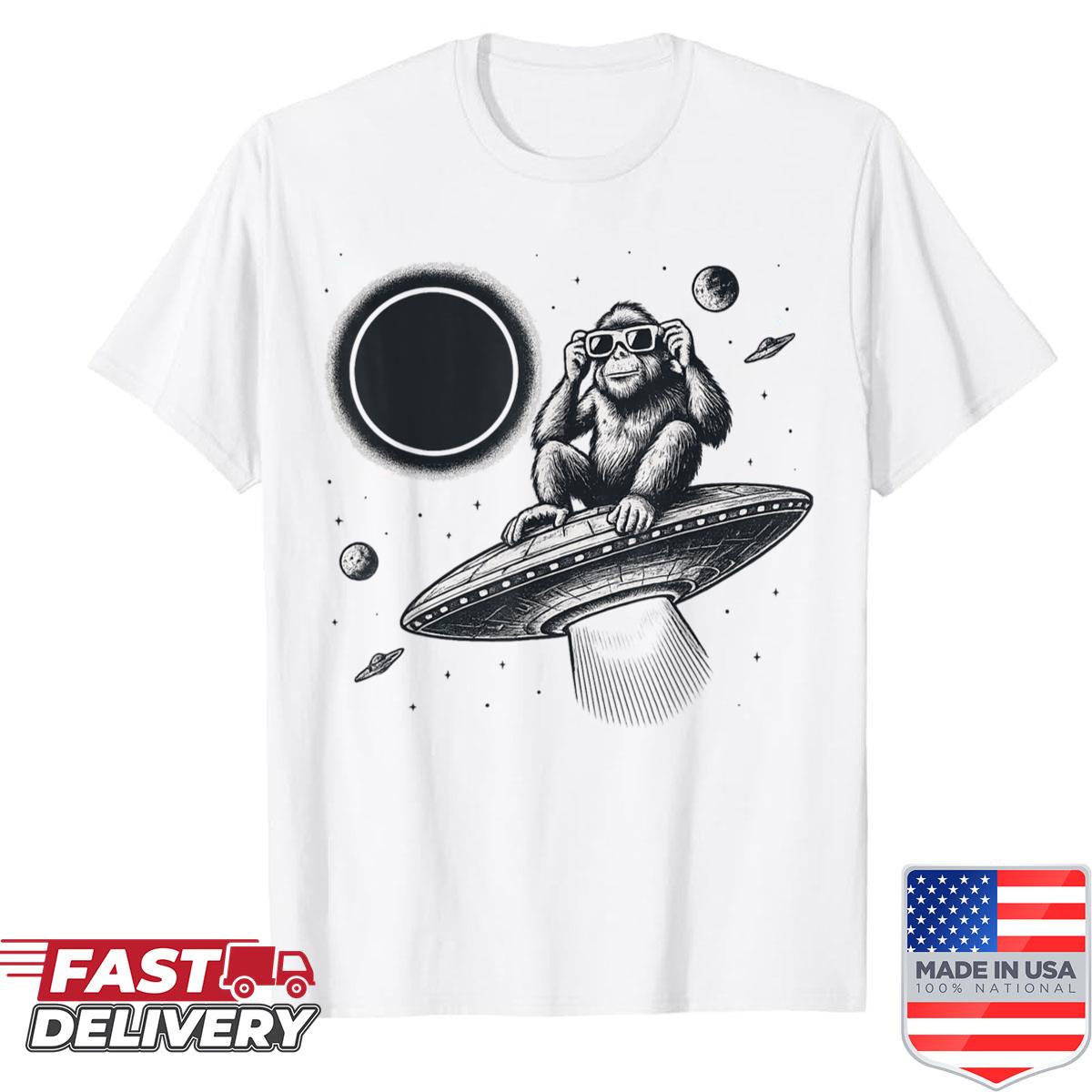 Cosmic Eclipse Retro Space Ufo Shirt