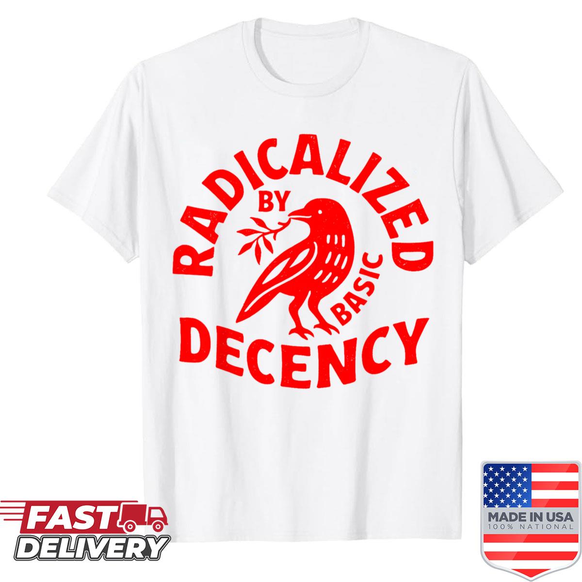 Vintage Radicalized By Basic Decency Crow Floral Shirt