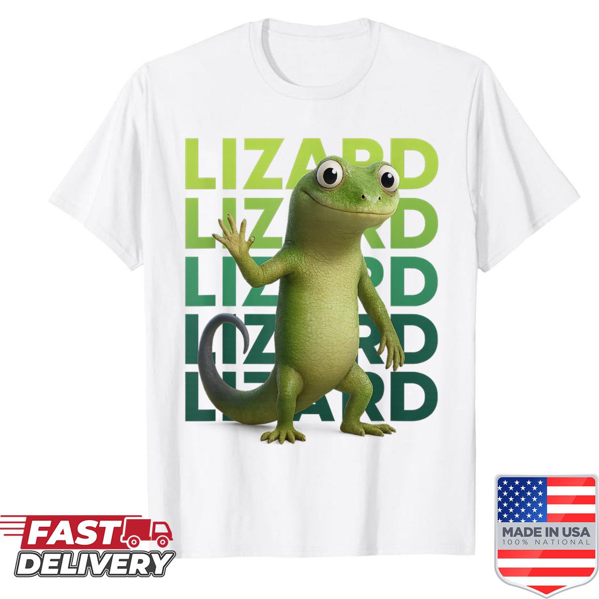 Funny Weirdcore Lizard Lizard Lizard Meme Graphic Shirt