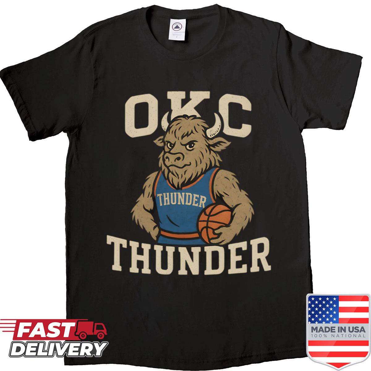 Okc Thunder Retro Oversized Shirt