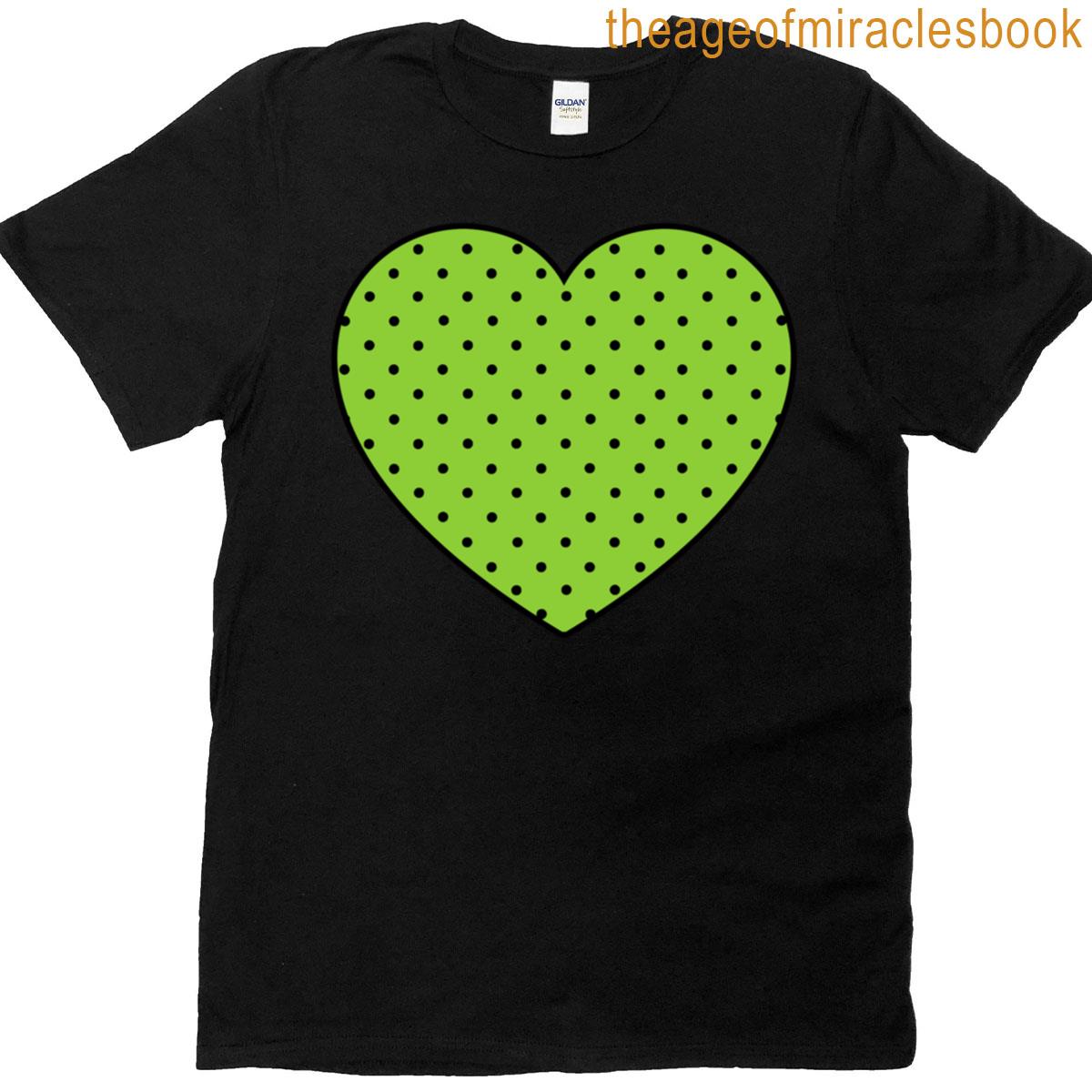 Cute Green And Black Polka Dot Pattern Halloween T-shirt