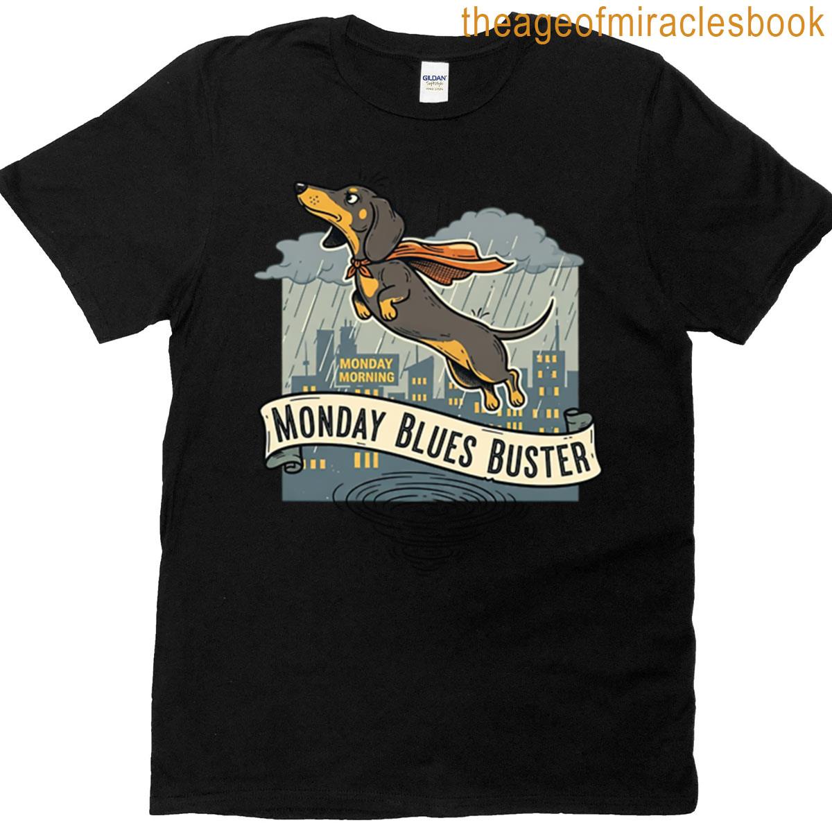Dachshund Monday Blues Buster Oversized T-shirt