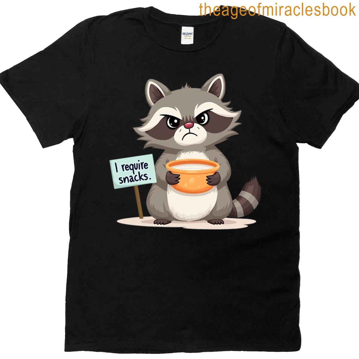 I Require Snacks Raccoon Oversized T-shirt