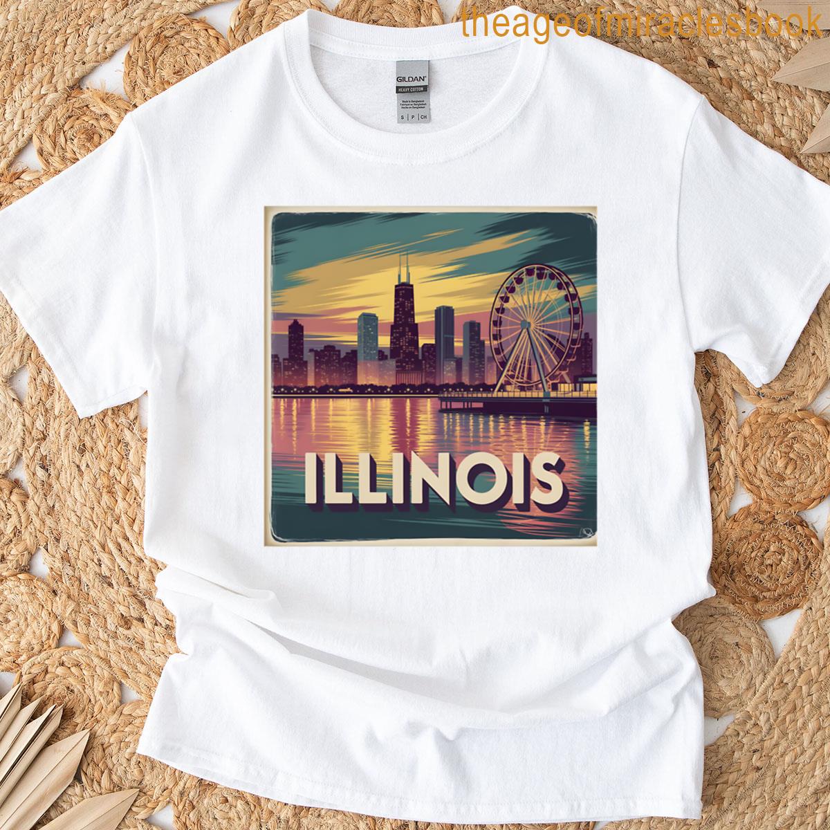 Illinois -style Travel Poster T-shirt