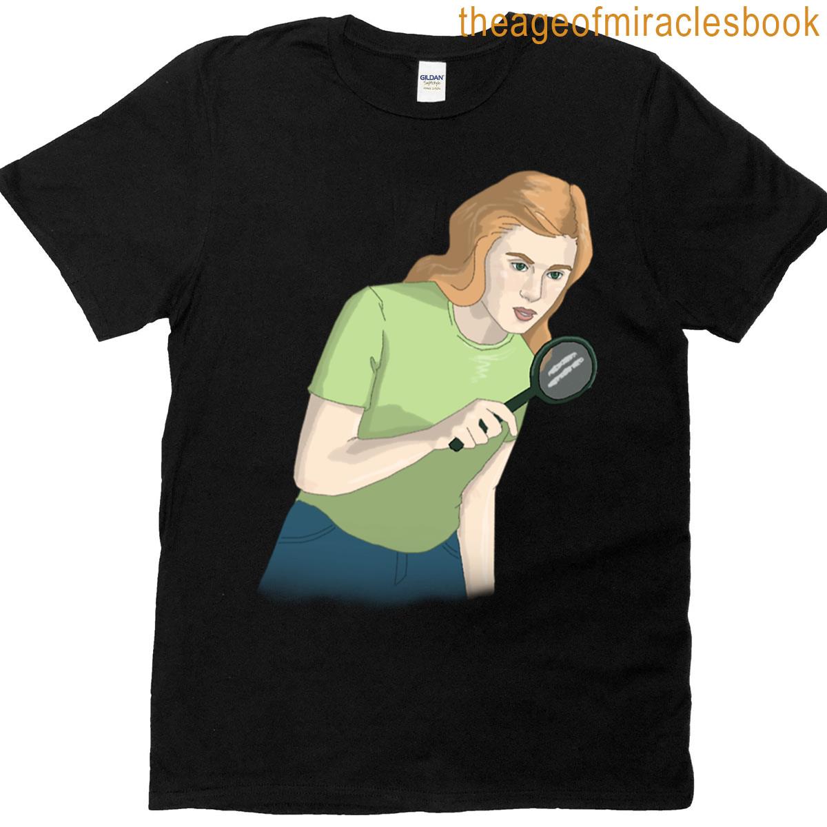 Nancy Drew With Magnifying Glass Oversized T-shirt