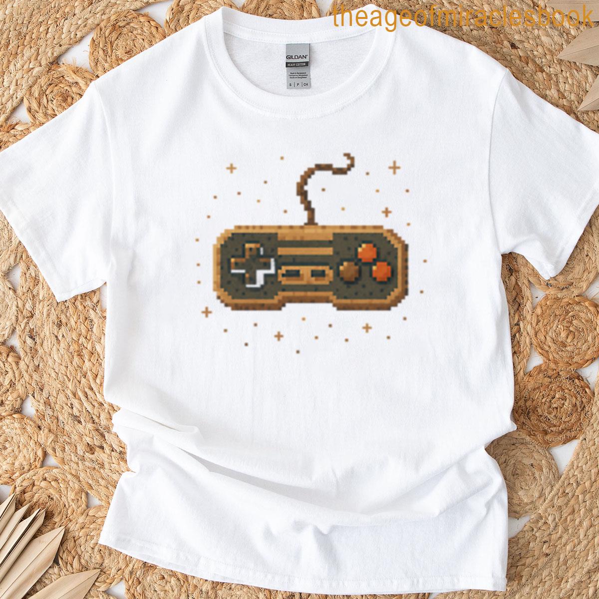 Retro Gaming Console Pixel Art Arcade Design T-shirt