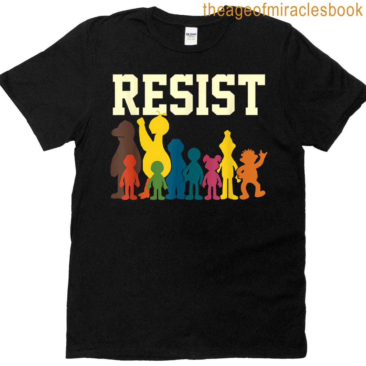 Save Pbs Resist Rainbow Character Vintage T-shirt