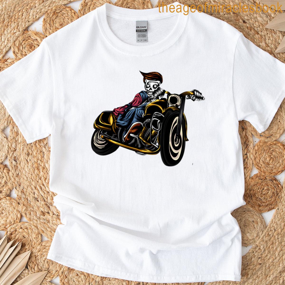 Skeleton On A Wild Motorcycle Oversized T-shirt
