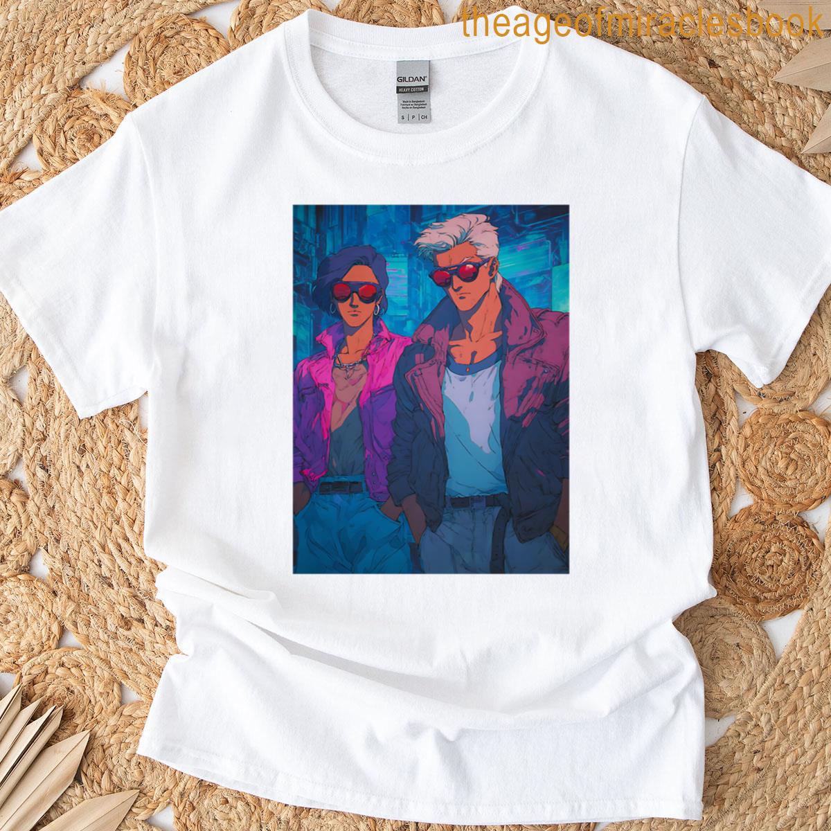 Synthwave Anime – Timeless Neon Animation T-shirt