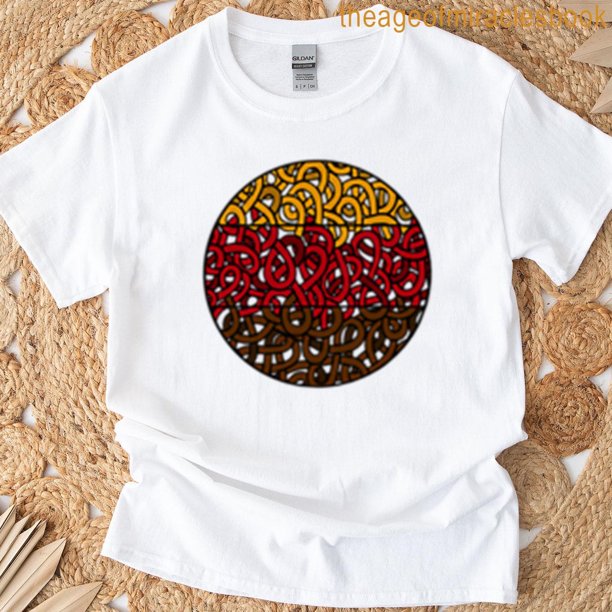 Autumn Colors Small Format Line Art Drawing T-shirt