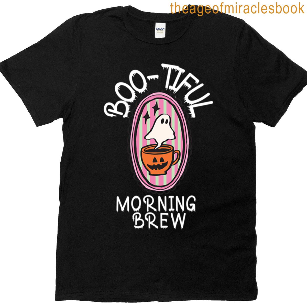 Boo-tiful Ghostly Brew For Cozy Fall Mornings T-shirt