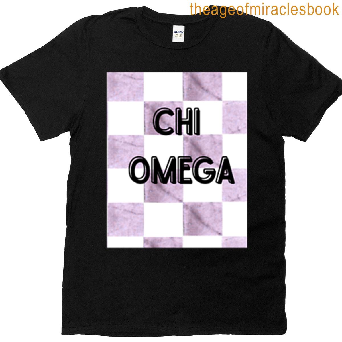 Checkered Chi Omega T-shirt