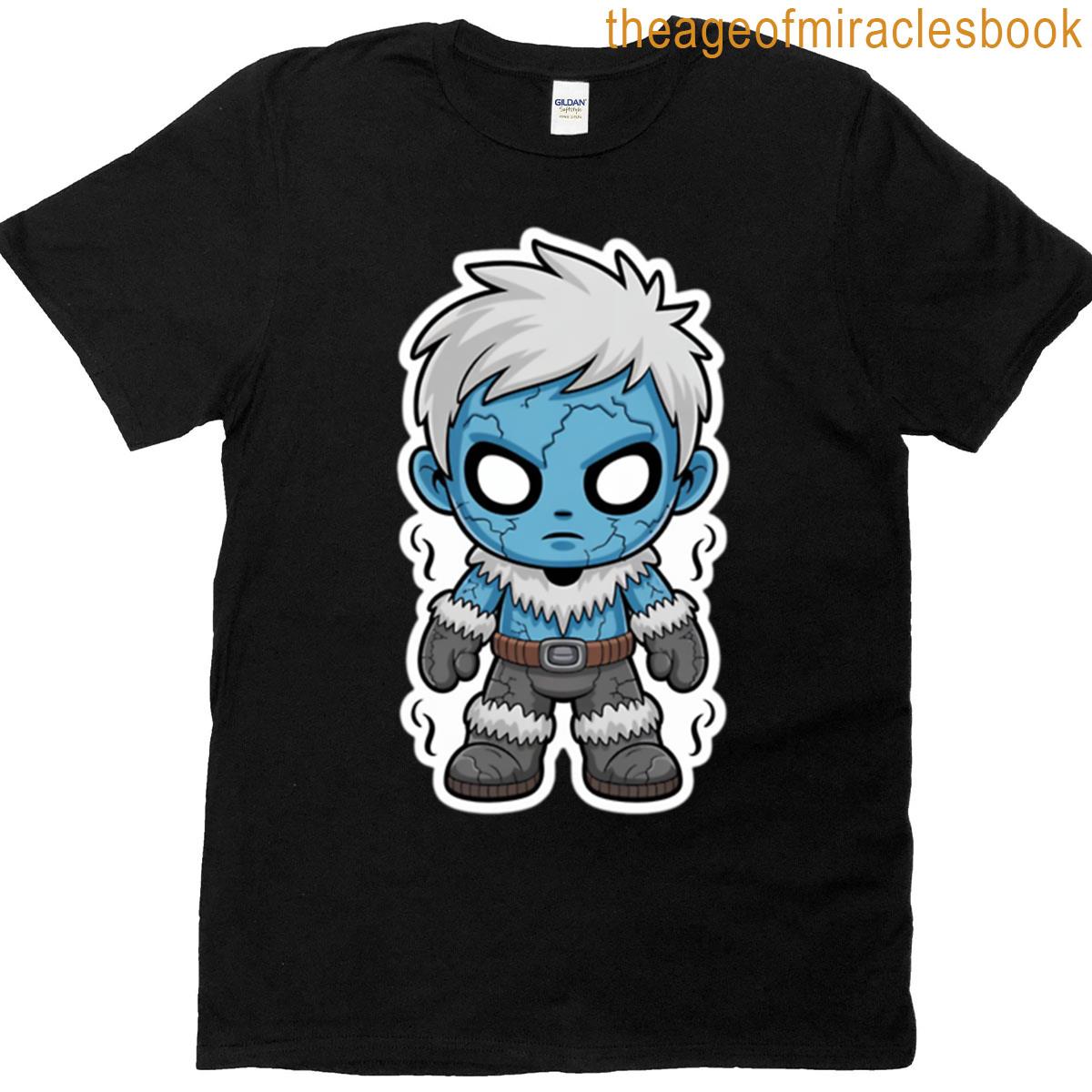 Chibi Ice Warrior With Frost Powers T-shirt