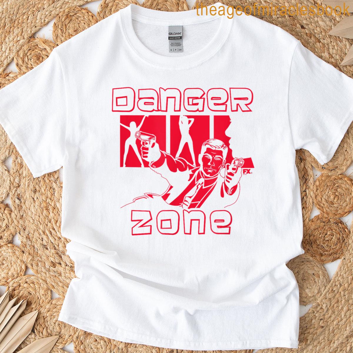Danger Zone Action Spy Scene Cartoon T-shirt