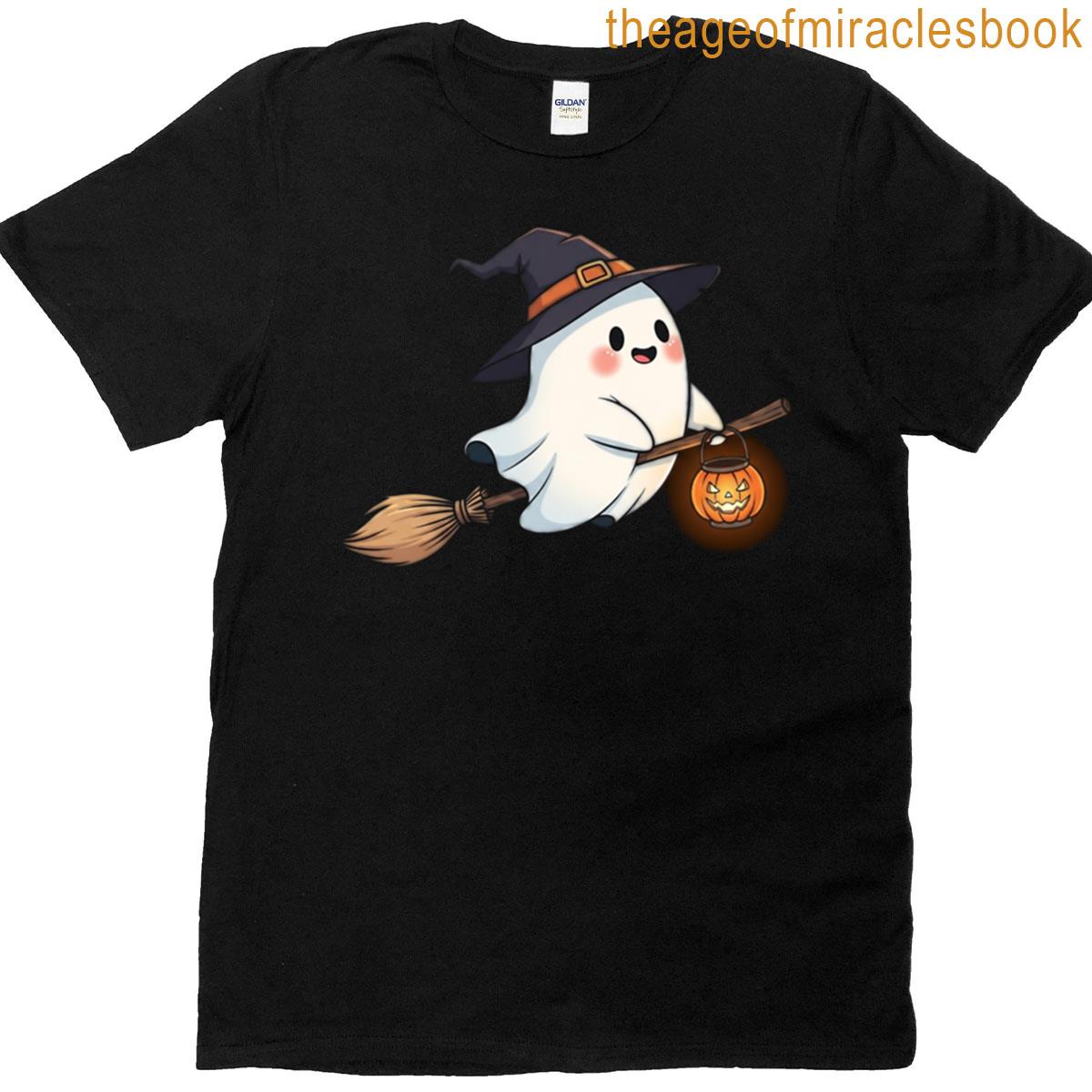 Flying Ghost With Witchy Stuff T-shirt
