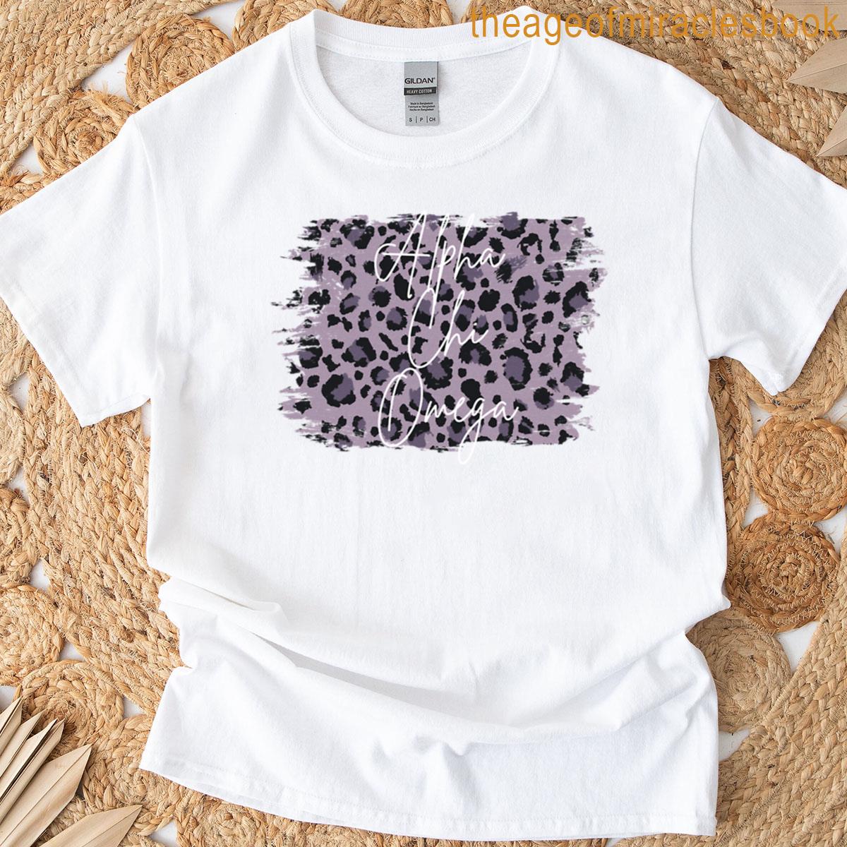 Leopard Print Alpha Chi Omega T-shirt