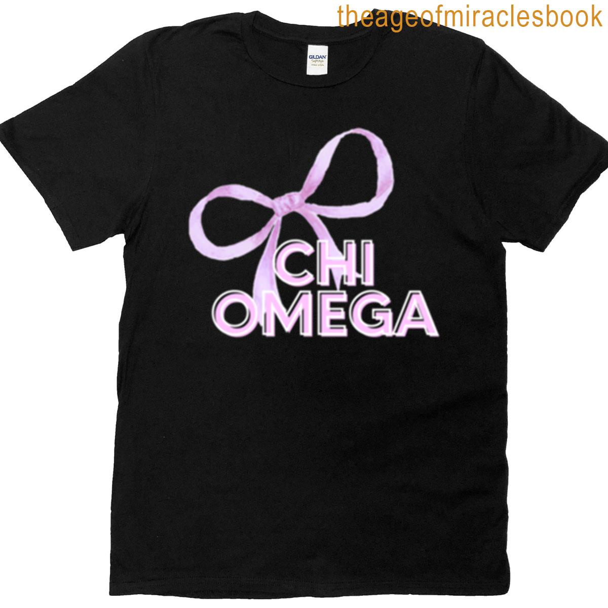 Pink Bow Chi Omega T-shirt